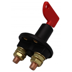 HEBEL RYGIEL WYŁĄCZNIK PRĄDU AKUMULATORA 12V 24V + KLUCZ